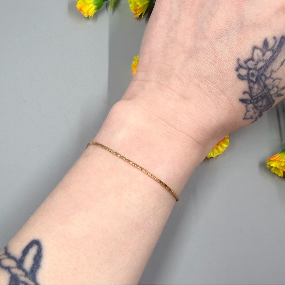 Vintage Minimalist Gold Plated Bracelet